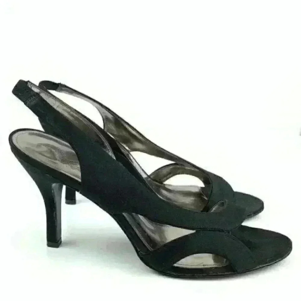 Nina Womens heels 9.5 39.5 black satin d’Orsay